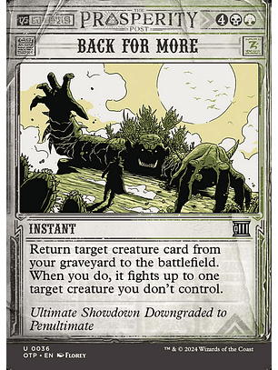 Back for More (Showcase) | Español | NM | OTP