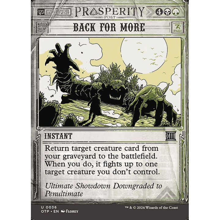 Back for More (Showcase) | Español | NM | OTP 1