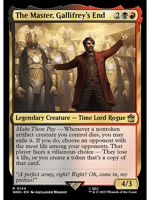 The Master, Gallifrey's End | Inglés | NM | WHO