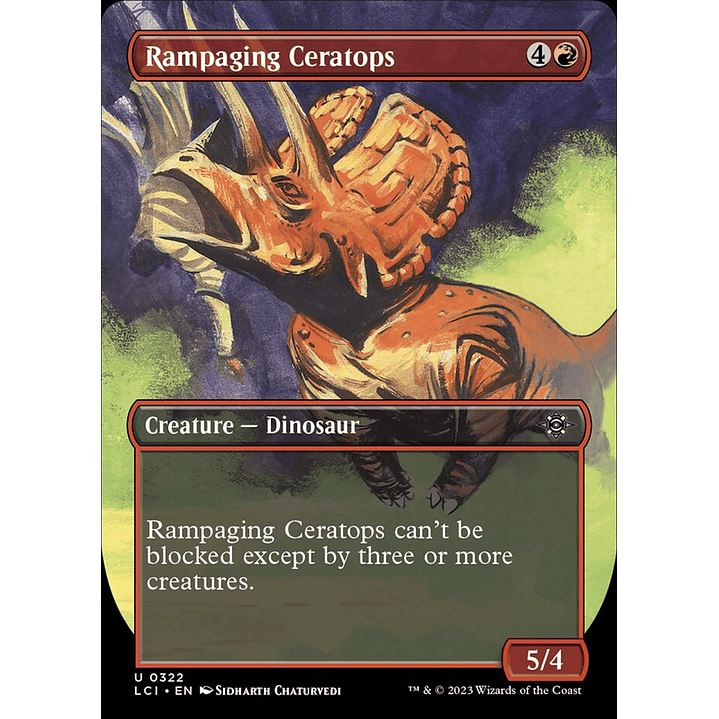 Rampaging Ceratops (Borderless) | Español | NM | LCI 1