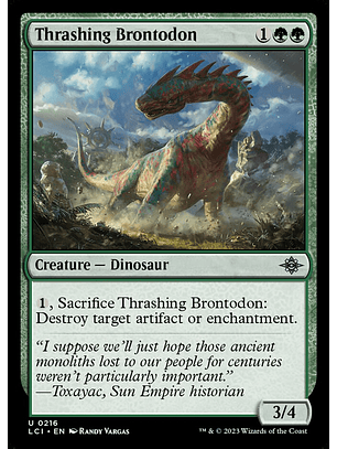 Thrashing Brontodon (foil) | Español | NM | LCI