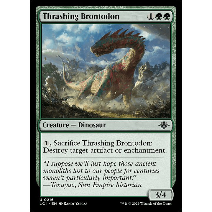 Thrashing Brontodon (foil) | Español | NM | LCI 1
