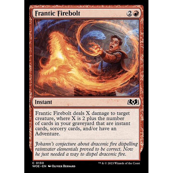 Frantic Firebolt (foil) | Español | NM | WOE 1
