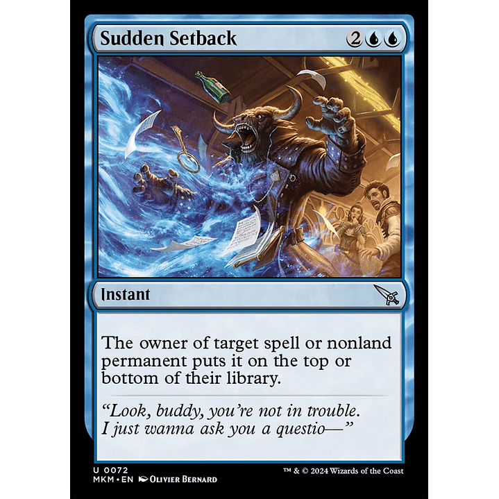 Sudden Setback | Inglés | NM | MKM 1