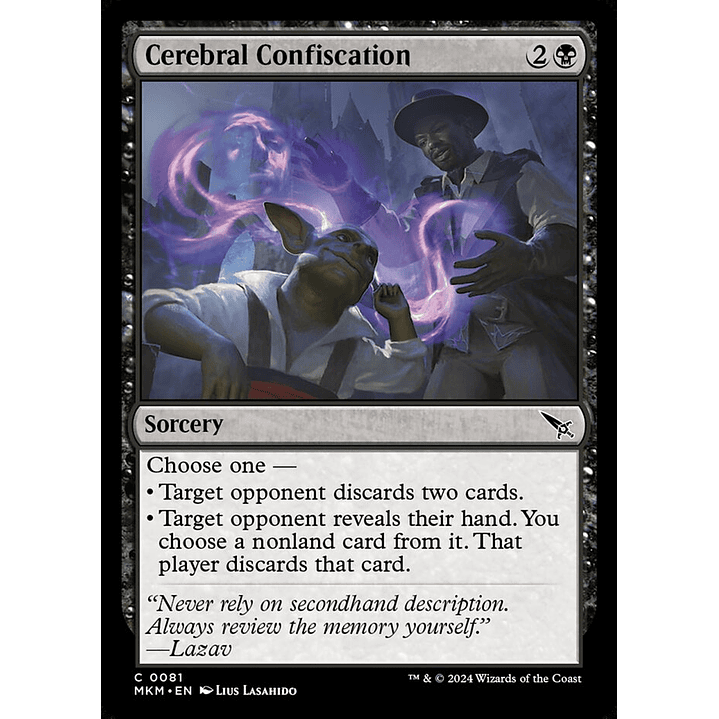 Cerebral Confiscation | Inglés | NM | MKM 1