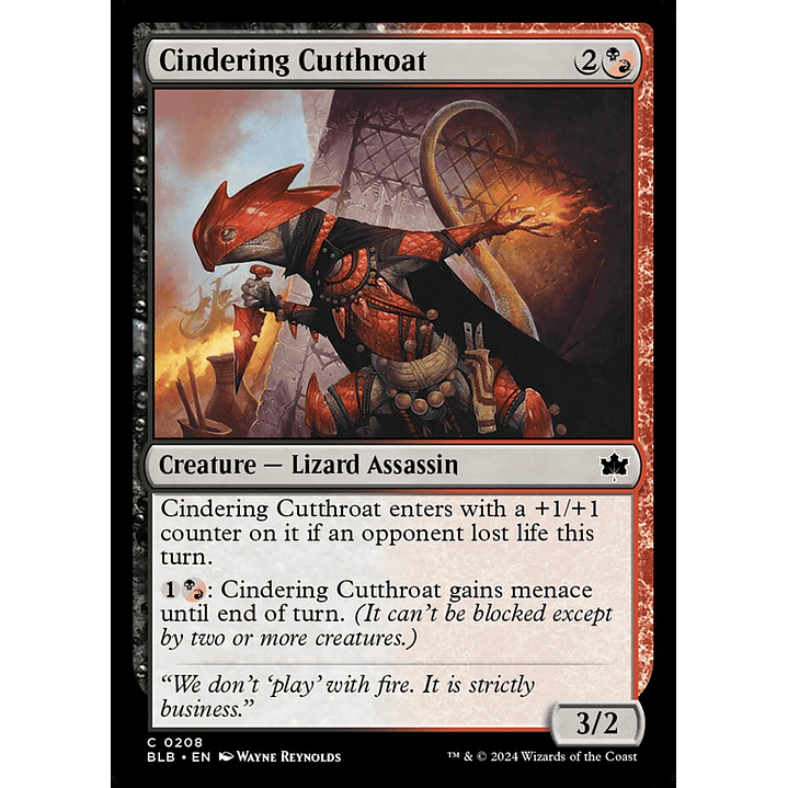 Cindering Cutthroat | Inglés | NM | BLB 1
