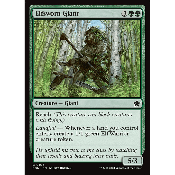 Elfsworn Giant | Español | NM | FDN 1