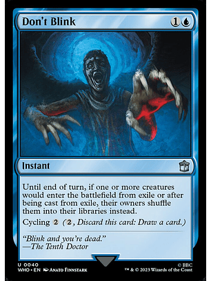 Don't Blink | Inglés | NM | WHO