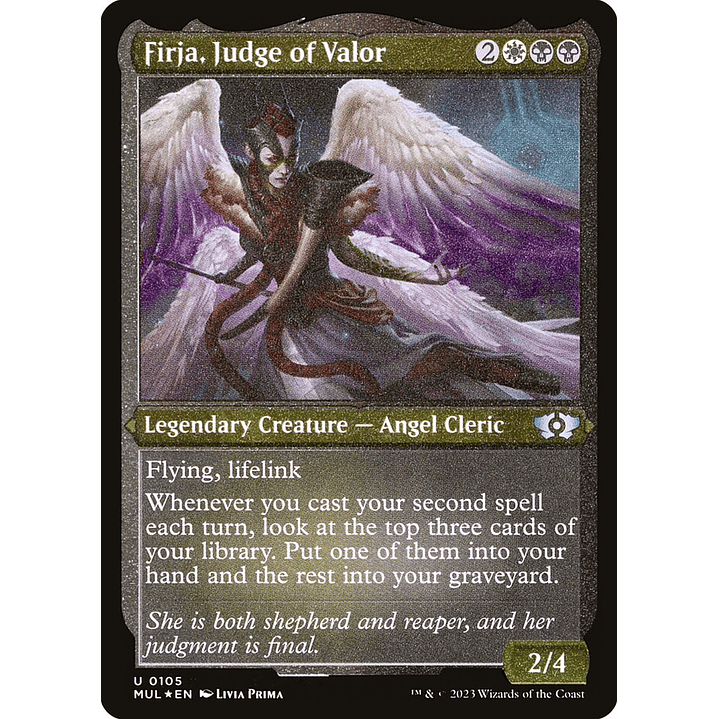 Firja, Judge of Valor (Etched) | Español | NM | MUL 1