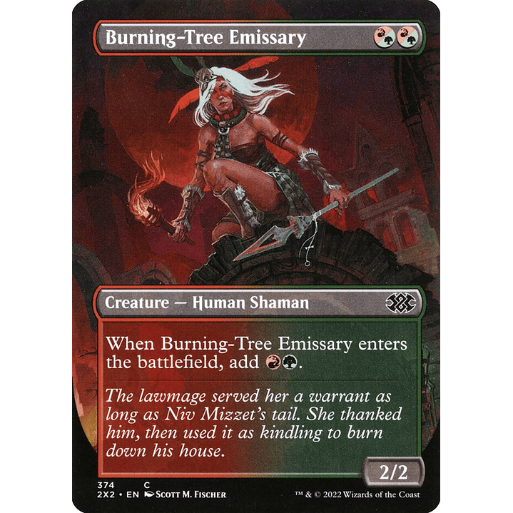 Burning-Tree Emissary (Borderless foil) | Inglés | NM | 2X2 1