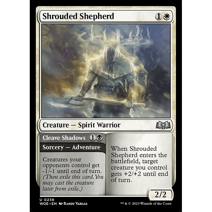 Shrouded Shepherd // Cleave Shadows | Español | NM | WOE 1