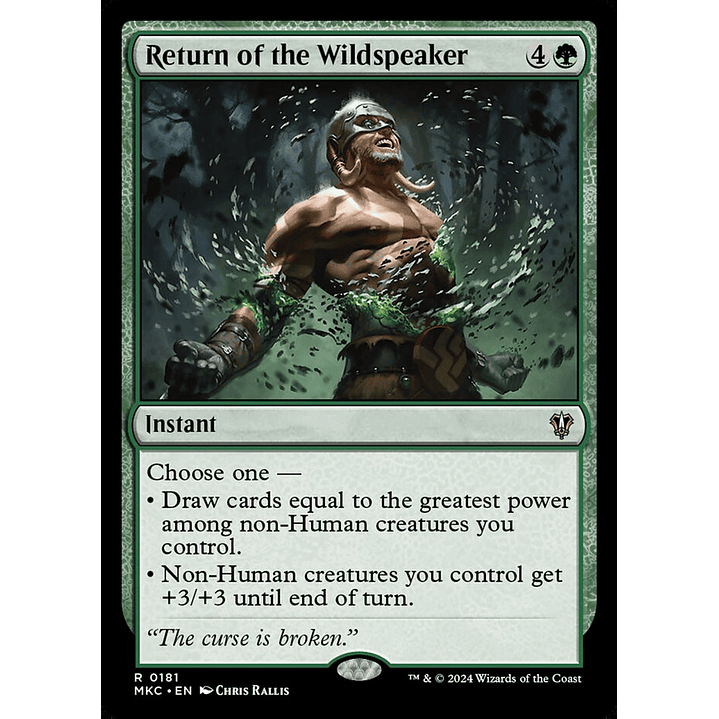 Return of the Wildspeaker | Inglés | NM | MKC 1