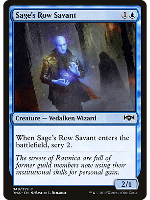 Sage's Row Savant | Inglés | NM | RNA