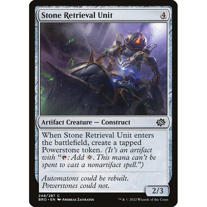 Stone Retrieval Unit | Inglés | NM | BRO 1