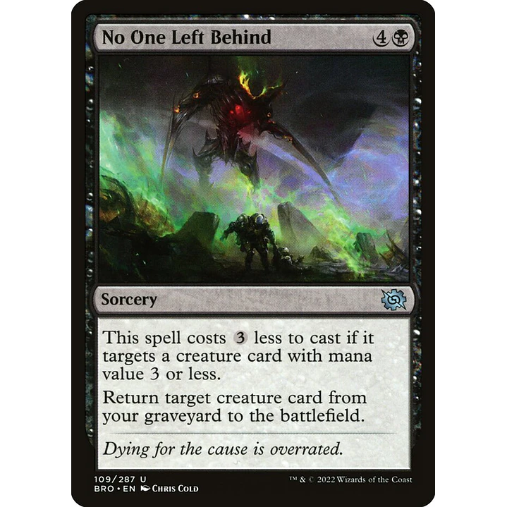 No One Left Behind | Inglés | NM | BRO 1