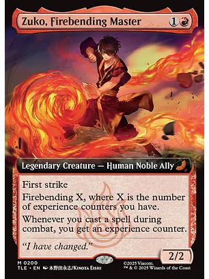 Zuko, Firebending Master (Extended Art foil) | Inglés | NM | TLE