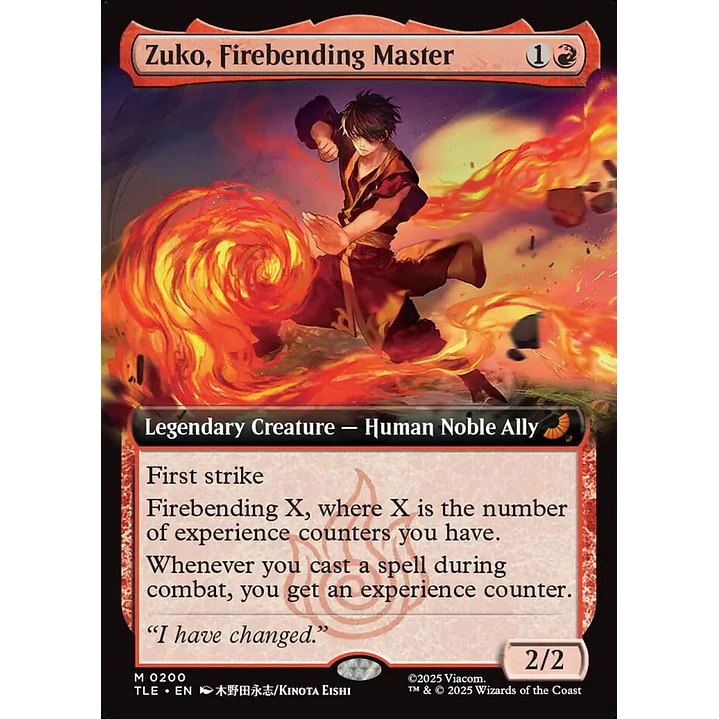 Zuko, Firebending Master (Extended Art foil) | Inglés | NM | TLE 1