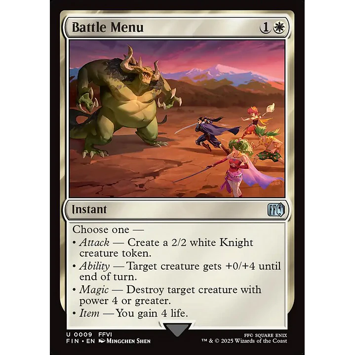 Battle Menu | Inglés | NM | FIN 1