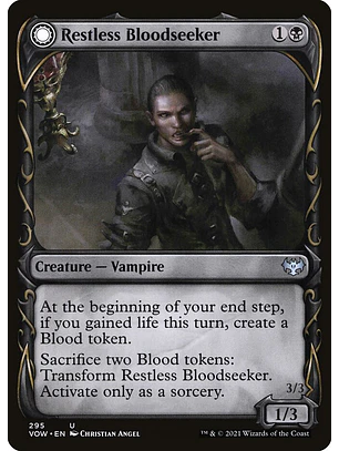 Restless Bloodseeker // Bloodsoaked Reveler (Showcase foil) | Inglés | NM | VOW