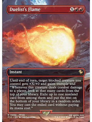 Duelist's Flame (Borderless foil) | Español | NM | FIC