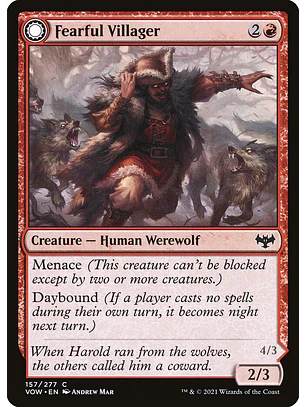 Fearful Villager // Fearsome Werewolf | Inglés | NM | VOW