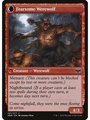 Fearful Villager // Fearsome Werewolf | Inglés | NM | VOW