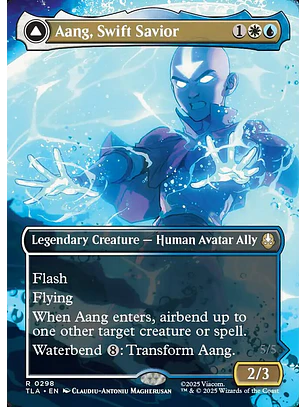 Aang, Swift Savior // Aang and La, Ocean's Fury (Borderless) | Inglés | NM | TLA