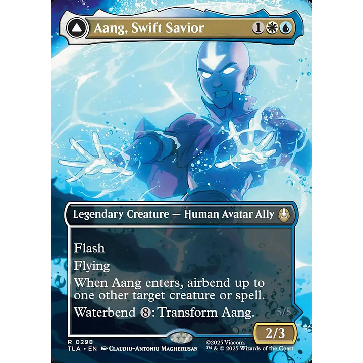 Aang, Swift Savior // Aang and La, Ocean's Fury (Borderless) | Inglés | NM | TLA 1