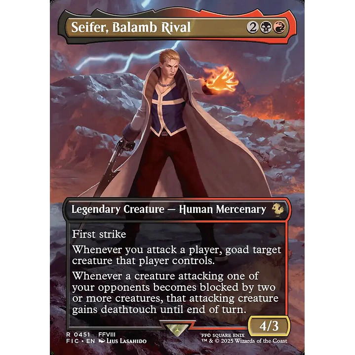 Seifer, Balamb Rival (Borderless foil) | Inglés | NM | FIC 1