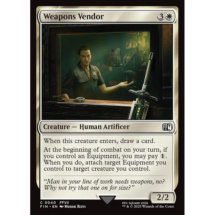 Weapons Vendor | Inglés | NM | FIN 1