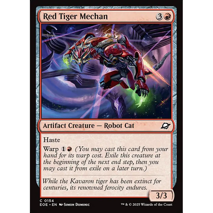 Red Tiger Mechan | Inglés | NM | EOE 1