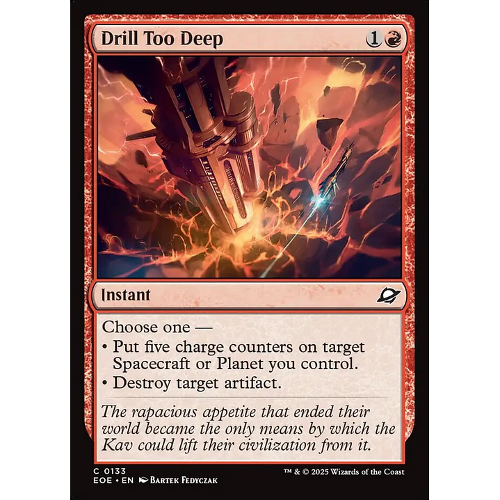 Drill Too Deep | Inglés | NM | EOE 1