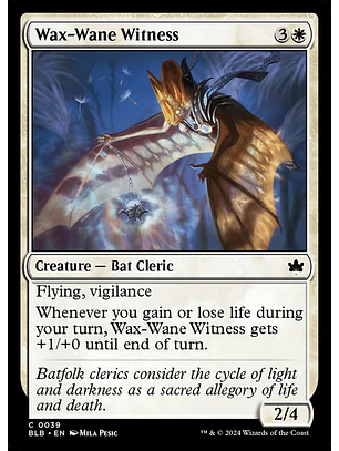 Wax-Wane Witness | Español | NM | BLB