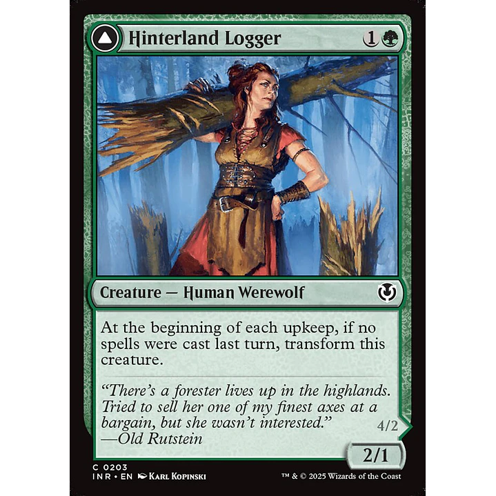 Hinterland Logger // Timber Shredder | Español | NM | INR 1