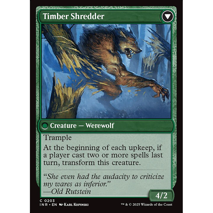 Hinterland Logger // Timber Shredder | Español | NM | INR 2