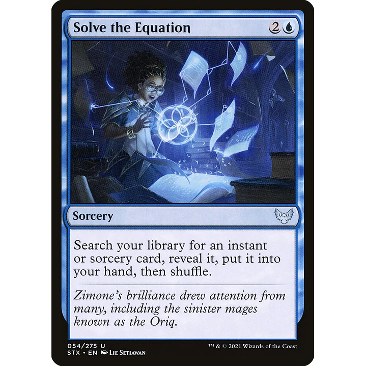 Solve the Equation | Japonés | NM | STX 1