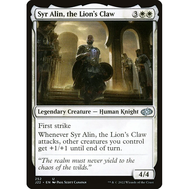 Syr Alin, the Lion's Claw | Español | NM | J22 1