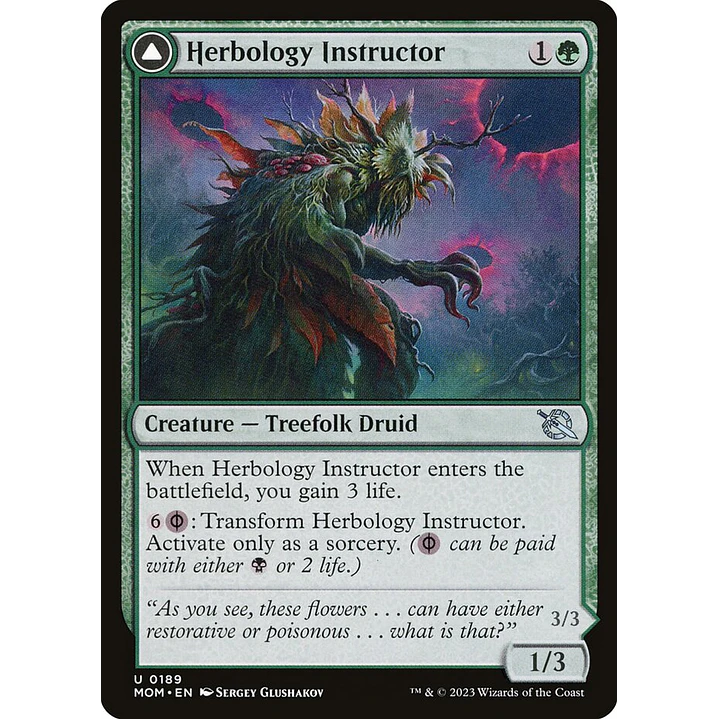 Herbology Instructor // Malady Invoker | Español | NM | MOM 1