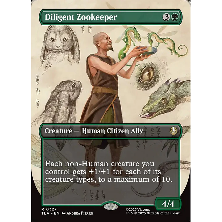 Diligent Zookeeper (Borderless foil) | Inglés | NM | TLA 1