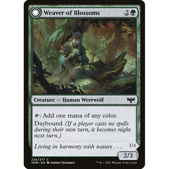 Weaver of Blossoms // Blossom-Clad Werewolf | Español | NM | VOW 1