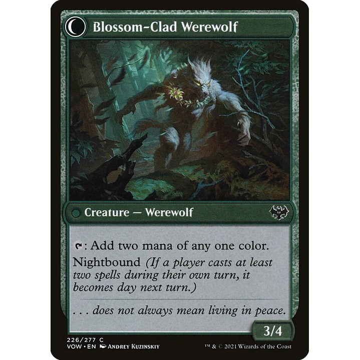 Weaver of Blossoms // Blossom-Clad Werewolf | Español | NM | VOW 2