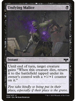 Undying Malice | Inglés | NM | VOW