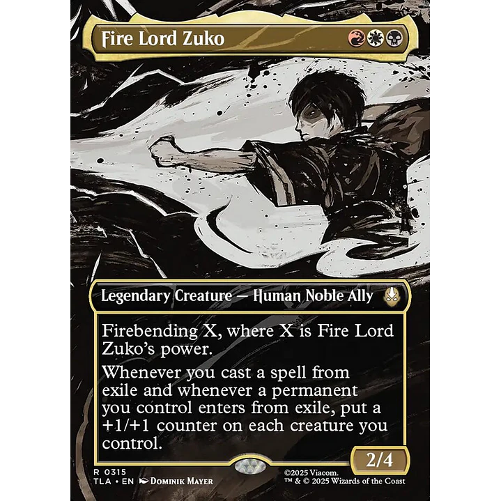 Fire Lord Zuko (Borderless) | Inglés | NM | TLA 1