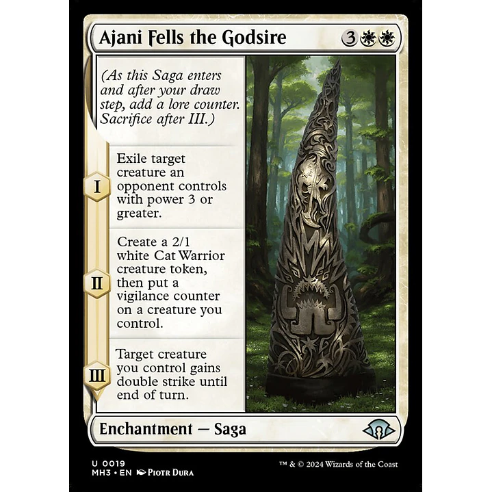 Ajani Fells the Godsire | Español | NM | MH3 1