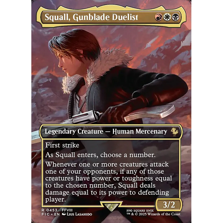 Squall, Gunblade Duelist (Borderless) | Inglés | NM | FIC 1