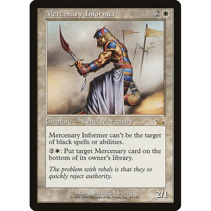 Mercenary Informer (Retro Frame) | Español | NM | PCY 1