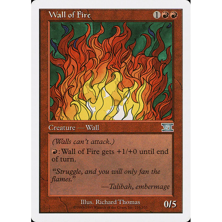 Wall of Fire (Retro Frame) | Español | NM | 6ED 1