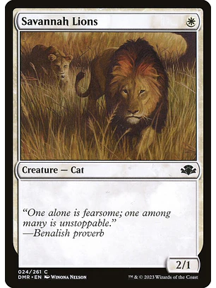 Savannah Lions | Inglés | NM | DMR