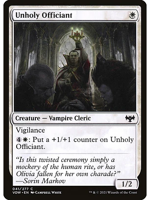 Unholy Officiant | Inglés | NM | VOW