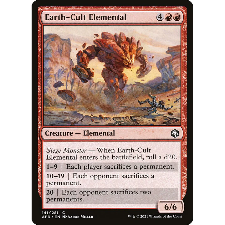 Earth-Cult Elemental | Español | NM | AFR 1